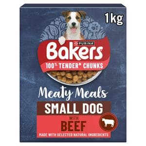 Bakers Meaty Meals Small Dog Beef Dry Dog Food 1kg