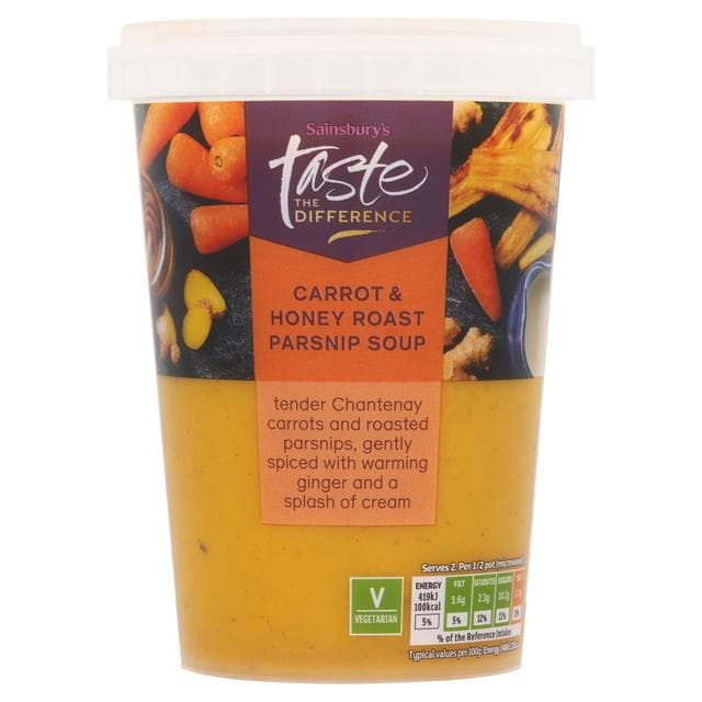 Sainsbury's Carrot & Honey Roast Parsnip Soup, Taste the Difference 600g - gallery image 1
