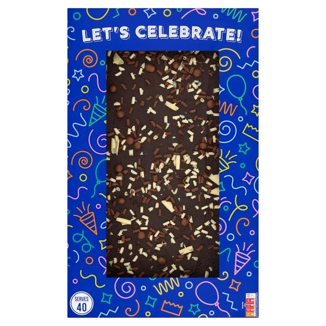 Sainsbury's Birthday Celebration Mega Chocolate Tray Bake Cake 1.69kg (Serves 40) - gallery image 1