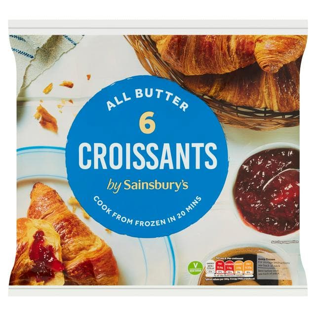 Sainsbury's Frozen All Butter Croissants x6 300g - gallery image 1
