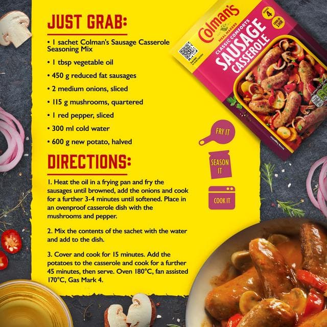 Colman's Recipe Mix Sausage Casserole 39g - gallery image 2