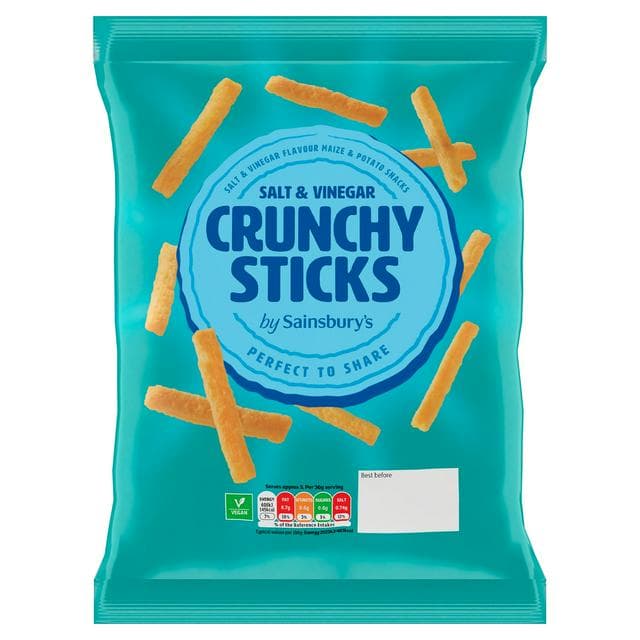 Sainsbury's Salt & Vinegar Crunchy Sticks 140g - gallery image 1