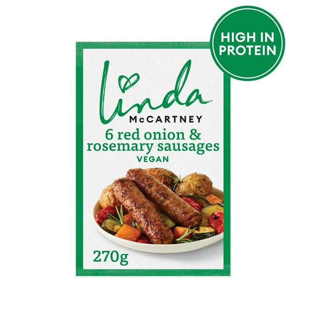 Linda McCartney Rosemary Vegetarian Sausages x6 270g - gallery image 1