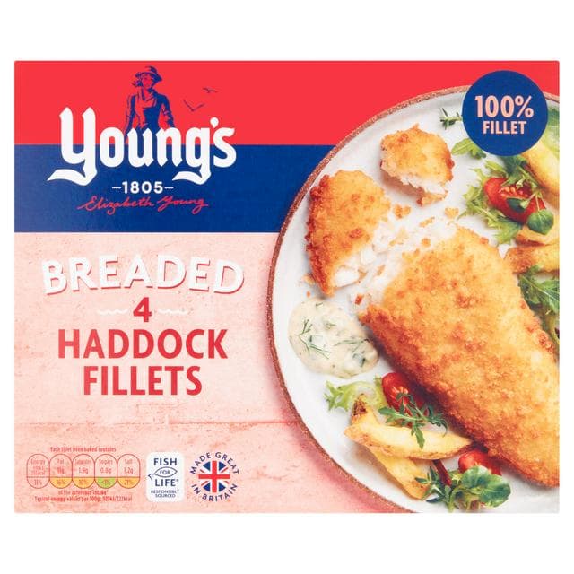 Young's Simply Breaded 4 Large Haddock Fillets 440g - gallery image 1