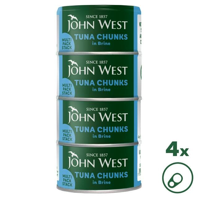 John West Tuna Chunks in Brine 4x125g (102g Drained) - gallery image 1