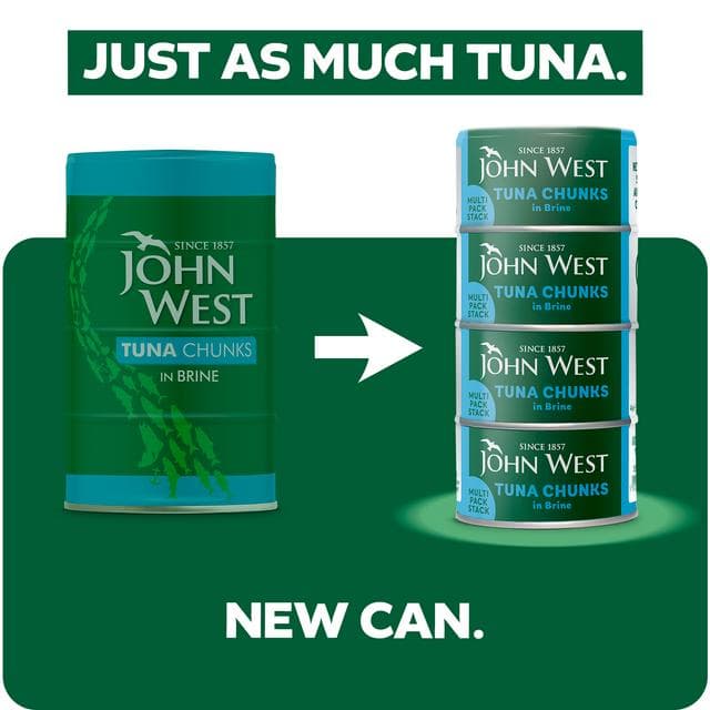 John West Tuna Chunks in Brine 4x125g (102g Drained) - gallery image 2