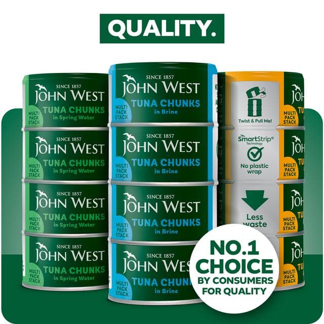 John West Tuna Chunks in Brine 4x125g (102g Drained) - gallery image 3