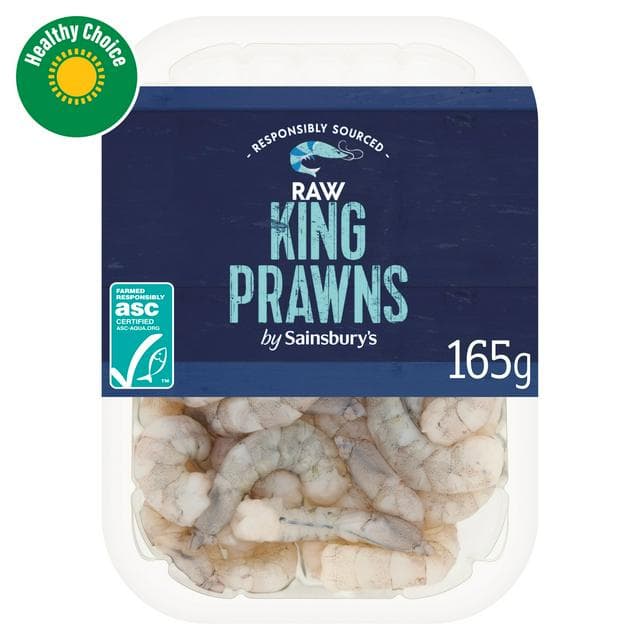 Sainsbury's Raw King Prawns ASC 165g - gallery image 1