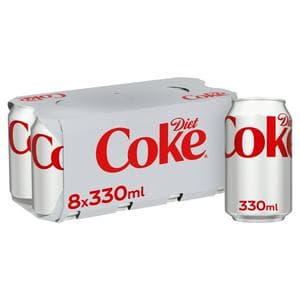 Diet Coke Cola 8 x 330ml Cans