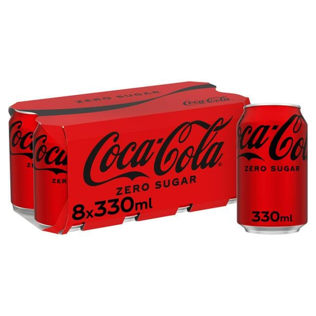 Coca-Cola Zero sugar 8 x 330ml - gallery image 1