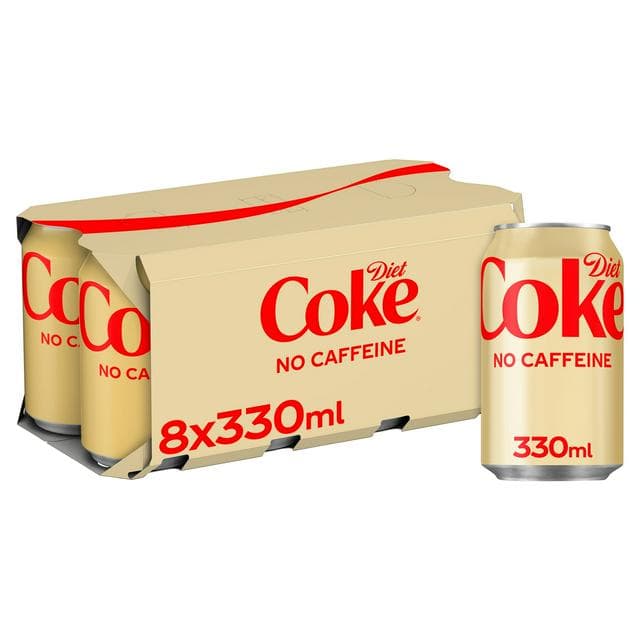 Diet Coke No Caffeine Cola 8 x 330ml Cans - gallery image 1