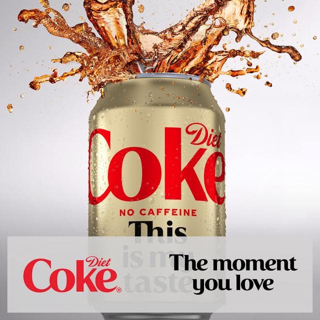 Diet Coke No Caffeine Cola 8 x 330ml Cans - gallery image 3