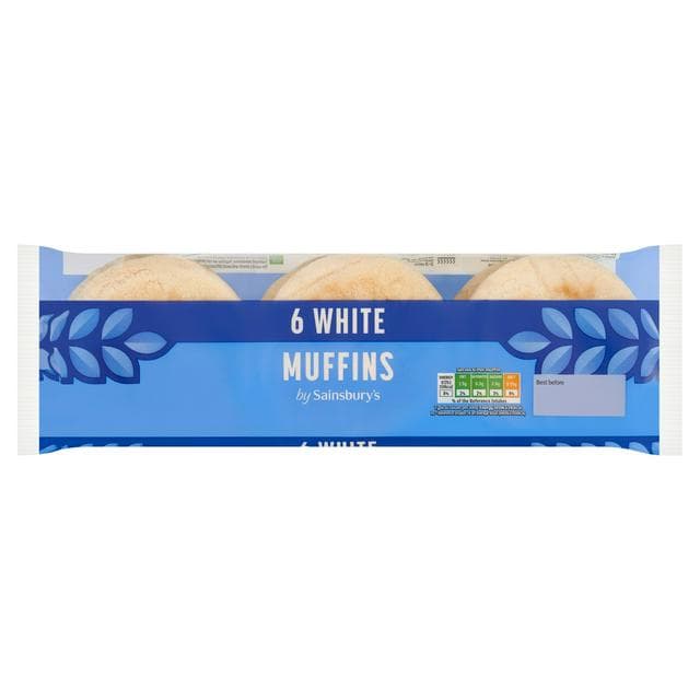 Sainsbury's White Muffins x6 - gallery image 1