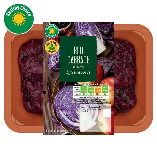 Sainsbury's 300g Red Cabbage with Apple & Redcurrant Jelly - gallery image 1
