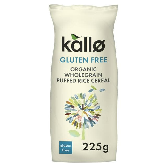 Kallo Organic Puffed Rice Cereal Gluten Free 225g - gallery image 1