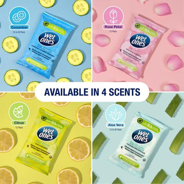 Wet Ones Be Gentle Antibacterial Hand & Body Wipes Fragrance Free with Aloe x12 - gallery image 6