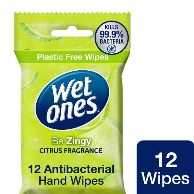 Wet Ones Zingy Antibacterial Hand Wipes x12 - gallery image 1