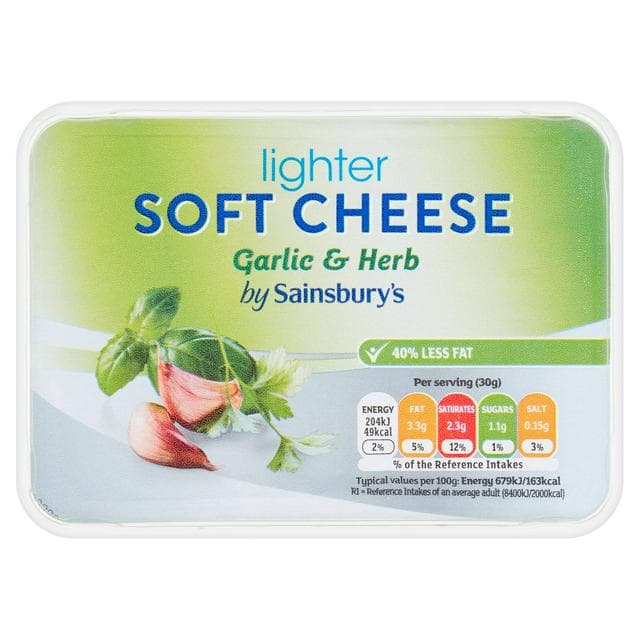 Sainsbury's Light Garlic & Herb Soft Cheese 250g - gallery image 1