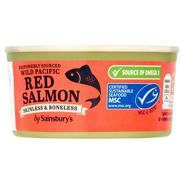 Sainsbury's Wild Pacific Red Salmon, Skinless & Boneless 170g - gallery image 1