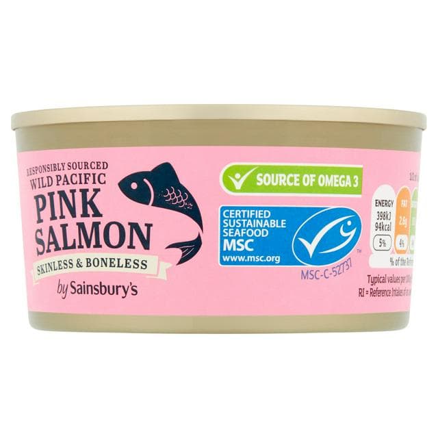 Sainsbury's Wild Pacific Pink Salmon, Skinless & Boneless 170g - gallery image 1