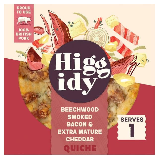 Higgidy Smoked Ham Hock & Mature Cheddar Quiche - gallery image 1
