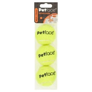 Petface Throw & Fetch Tennis Balls Pack for Dogs x3