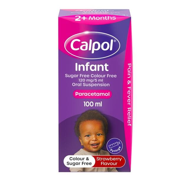Calpol Infant Sugar & Colour-Free Paracetamol Oral Suspension 2+ Months 100ml - gallery image 1