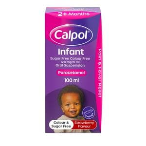 Calpol Infant Sugar & Colour-Free Paracetamol Oral Suspension 2+ Months 100ml