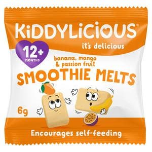 Kiddylicious Banana, Mango & Passionfruit Smoothie Melts Baby Snacks 6g
