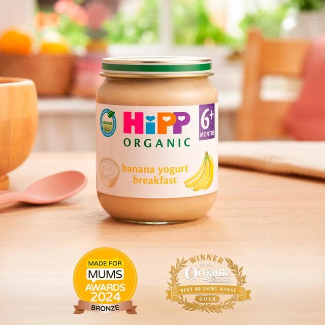 HiPP Organic Banana Yogurt Breakfast Baby Food Jar 6+ Months 125g - gallery image 2