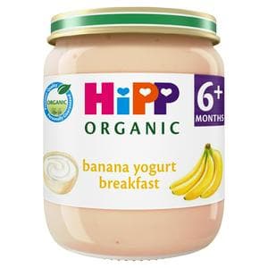 HiPP Organic Banana Yogurt Breakfast Baby Food Jar 6+ Months 125g