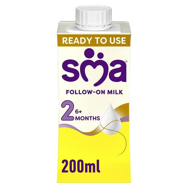 SMA Follow On Baby Milk 6 Months+ Ready to Use Formula Milk 200ml - gallery image 1
