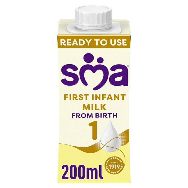 SMA First Infant Baby Milk from birth Ready-to-use formula 200ml - gallery image 1