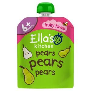 Ella's Kitchen Organic Pears First Tastes Baby Food Weaning Pouch 4+ Months 70g