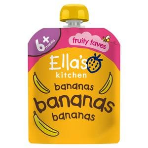 Ella's Kitchen Organic Bananas First Tastes Baby Food Weaning Pouch 4+ Months 70g