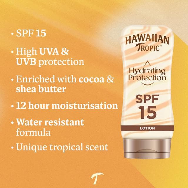 Hawaiian Tropic Hydrating Protection Sunscreen Lotion SPF 15 180ml - gallery image 2