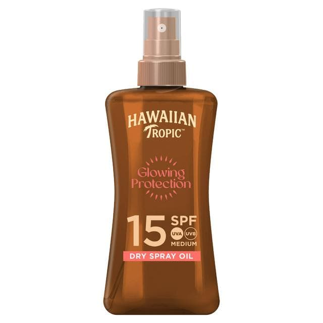 Hawaiian Tropic Glowing Protection Sunscreen Dry Oil SPF 15 200ml - gallery image 1