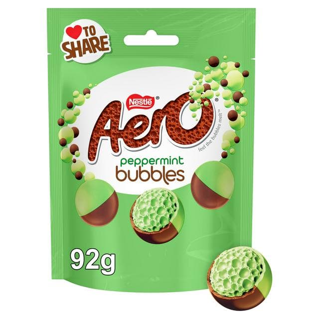 Aero Bubbles Peppermint Mint Chocolate Sharing Bag 92g - gallery image 1