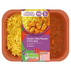 Sainsbury's Calorie Counted 380g Chicken Tikka Masala & Rice, Be Good To Yourself (Serves 1)