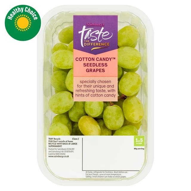 Sainsbury's Cotton Candy Seedless Grapes, Taste the Difference, Ltd Edition 400g - gallery image 1