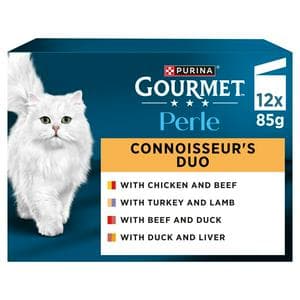 Gourmet Perle Connoisseur's Collection in Gravy Wet Cat Food 12 x 85g