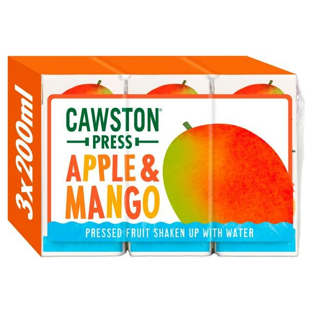 Cawston Press Apple & Mango Juice 3x200ml - gallery image 1