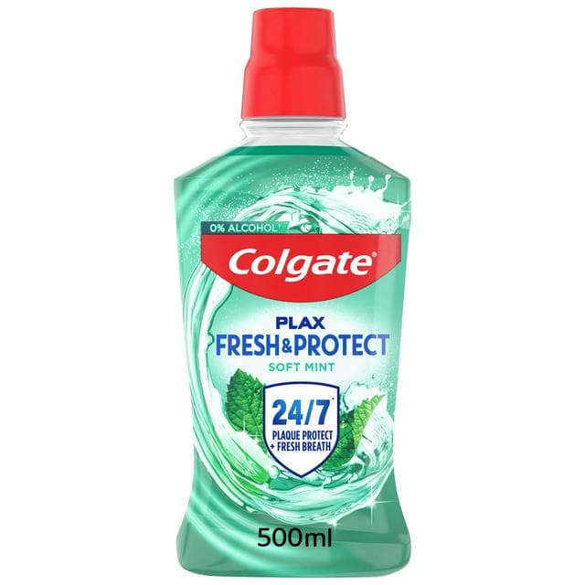 Colgate Plax Soft Mint Mouthwash Alcohol Free 500ml - gallery image 1