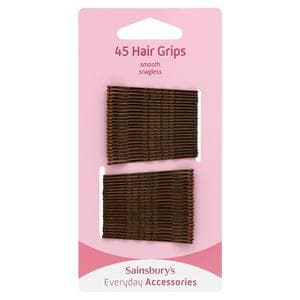 Sainsbury's Hair Grips Brown x45