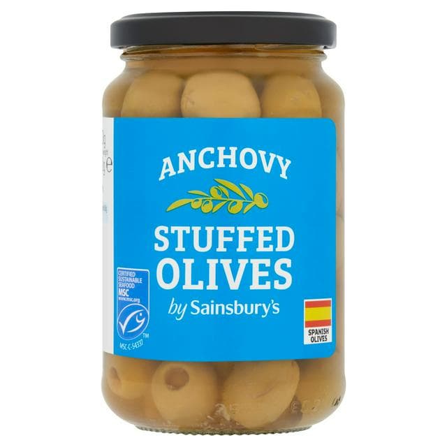 Sainsbury's 340g Spanish Anchovy Stuffed Olives (200g*) - gallery image 1