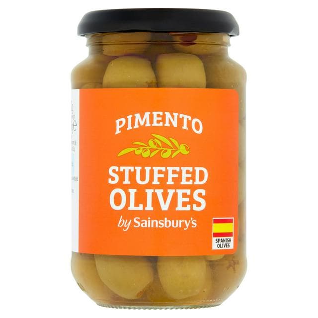 Sainsbury's Pimento Stuffed Olives 340g (190g*) - gallery image 1