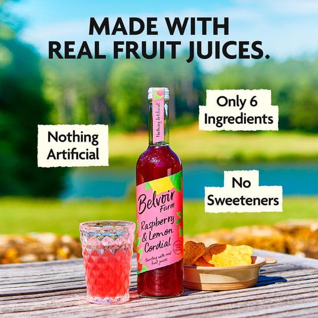Belvoir Farm Raspberry & Lemon Cordial 500ml - gallery image 2