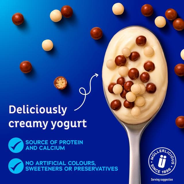 Müller Corner Vanilla Yogurt With Chocolate Balls 124g - gallery image 3