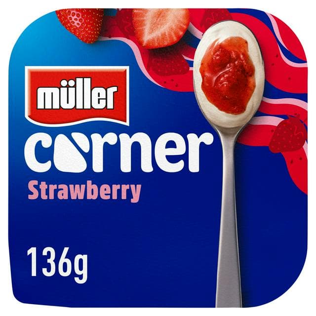 Müller Corner Strawberry Yogurt 136g - gallery image 1