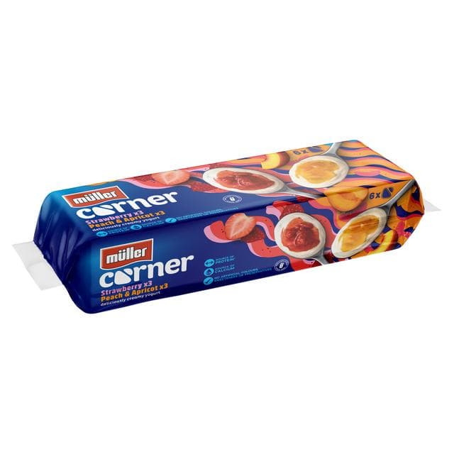 Müller Corner Strawberry & Peach & Apricot Yogurts 6x136g - gallery image 3
